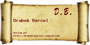 Drabek Bercel névjegykártya